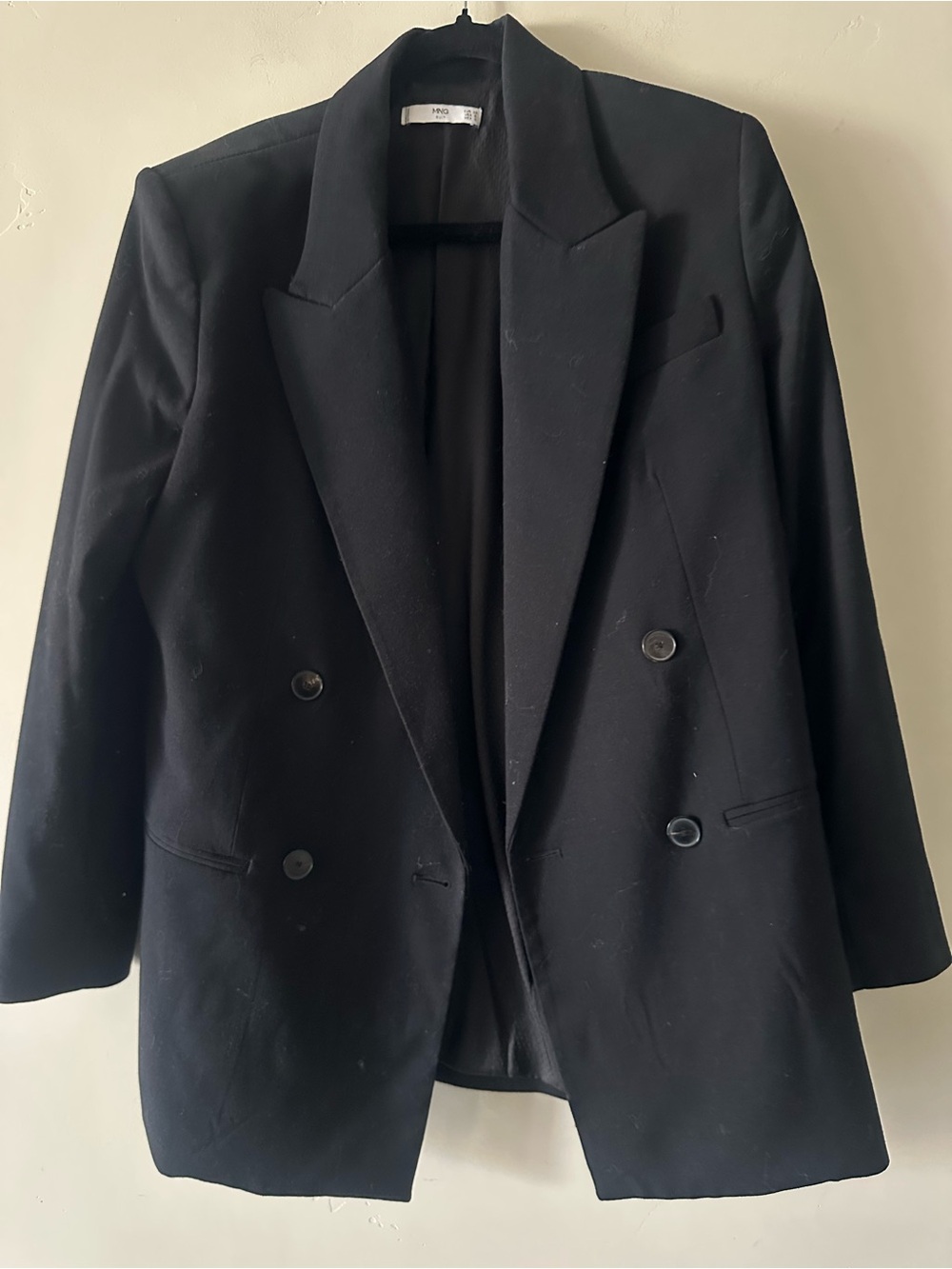 Mango women’s Black Double-Breasted Blazer
